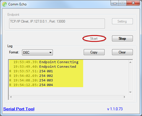 Free loopback test tool for serial port,TCP/IP and  UDP port communication.