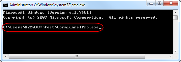 Comm Tunnel Pro - Command Line