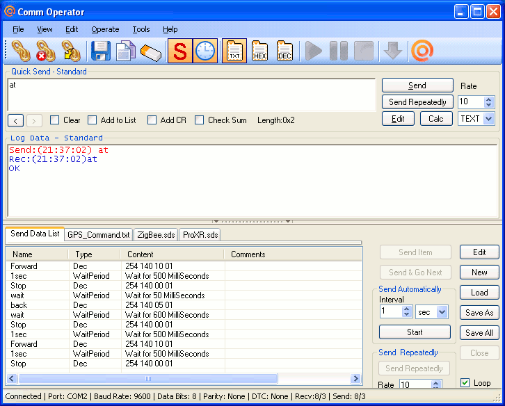 Comm Operator Main GUI