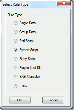 Select Rule Type - Python