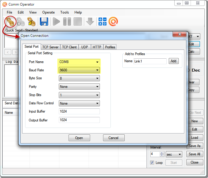 Comm Operator - Serial Port