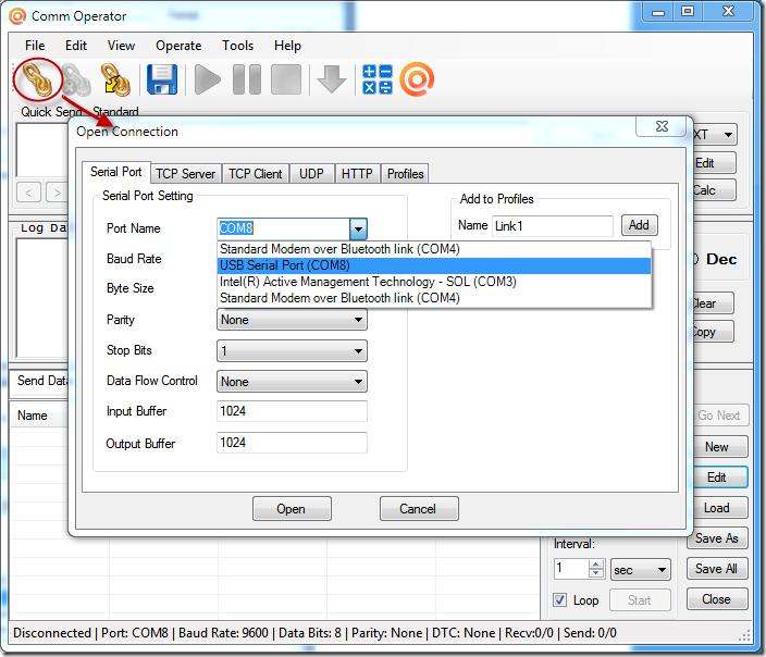 Configure WiFly GSX/EZX Module with Comm Operator