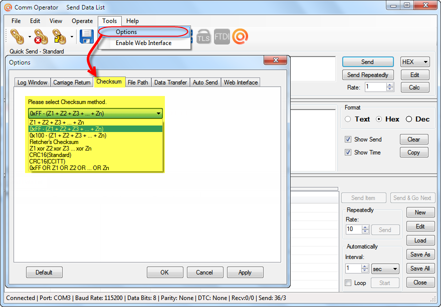 Calculate Checksum