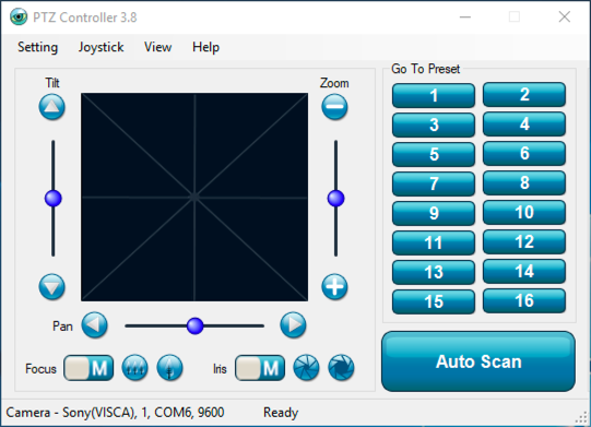 Control Sony PTZ Camera with PTZ Controller