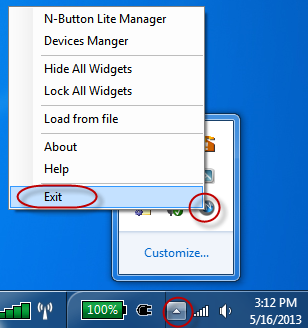 N-Button Lite Exit N-Button Lite Exit