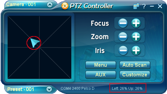PTZ Controller Pan Tilt