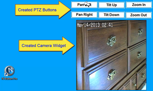 N-Button control Panasonic IP camera 