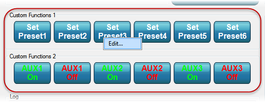 PTZ Controller Custom Functions