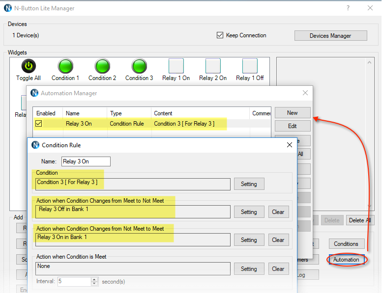 N-Button Automation - Condition Rule